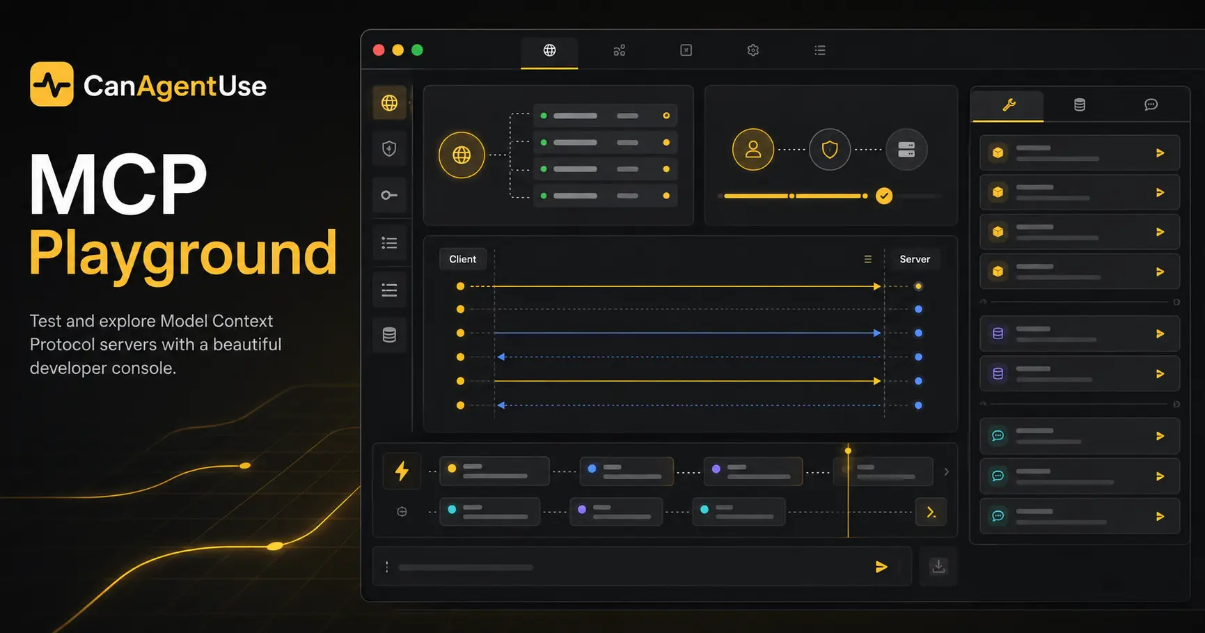MCP Playground interface for testing remote Model Context Protocol servers.